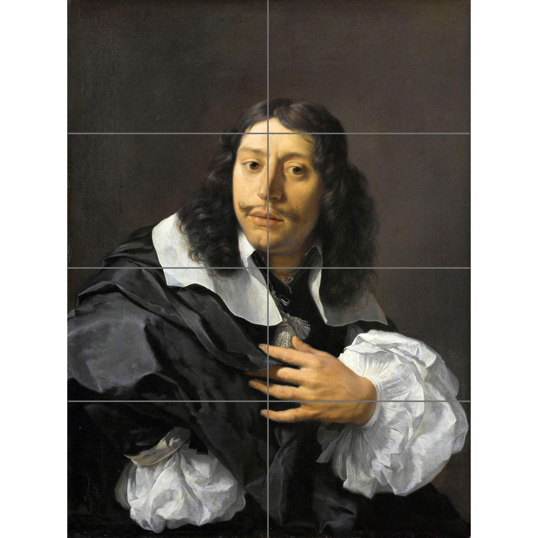 Artery8 Rembrandt Van Rijn Selfportrait Life Drawing XL Giant Panel Poster (8 Sections)
