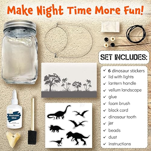Miniatura 3 de Hapinest Kit de luz nocturna de linterna de juguete de dinosaurio, regalo de artes y manualidades para niños o niñas de 6, 7, 8, 9, 10 años en