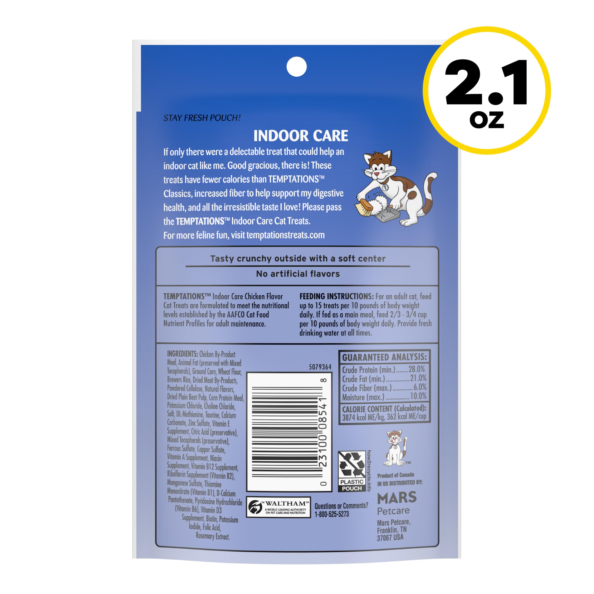 TEMPTATIONS Friandises fonctionnelles pour Chat - Contrôle de la Boule de Poils - Saveur Poulet - 60 ML - Lot de 12