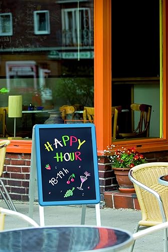 Miniatura 9 de edding Juego de 4095 - Pizarras redondas blancas (2X), amarillo, naranja, rosa, de 0.079-0.118 in, con limpieza húmeda, ventanas, vidrio, espejos,