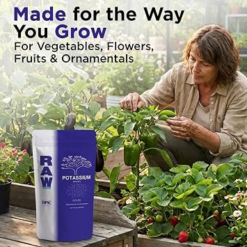 RAW Potassium Fertilizer - Water Soluble High Potassium for Plants, 2 lb