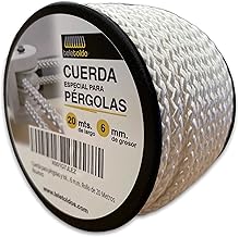 Teletoldo Professional Rope for Pergolas and Awnings – Outdoor Use UV and Rain Resistant – 20 m – Long Lasting – White