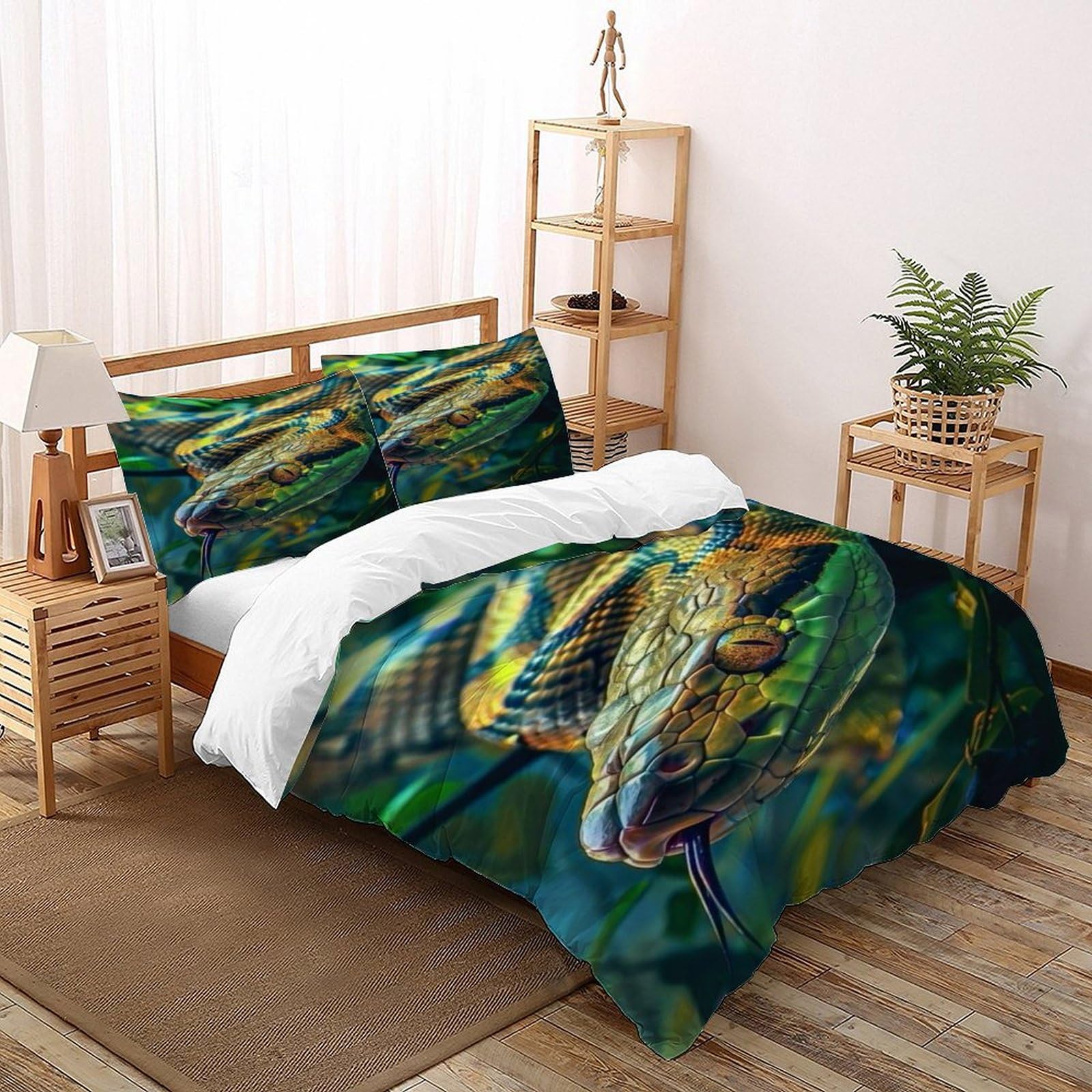 Parure de lit python microfibre de qualité supérieure 200x200
