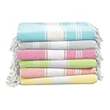 Turkish Towels Set of 6, Beach Towels Oversized, Pre-Washed Pool Towel, Extra Large Beach Towel, Sandproof Beach Towel, Absorbent Travel Towel,39