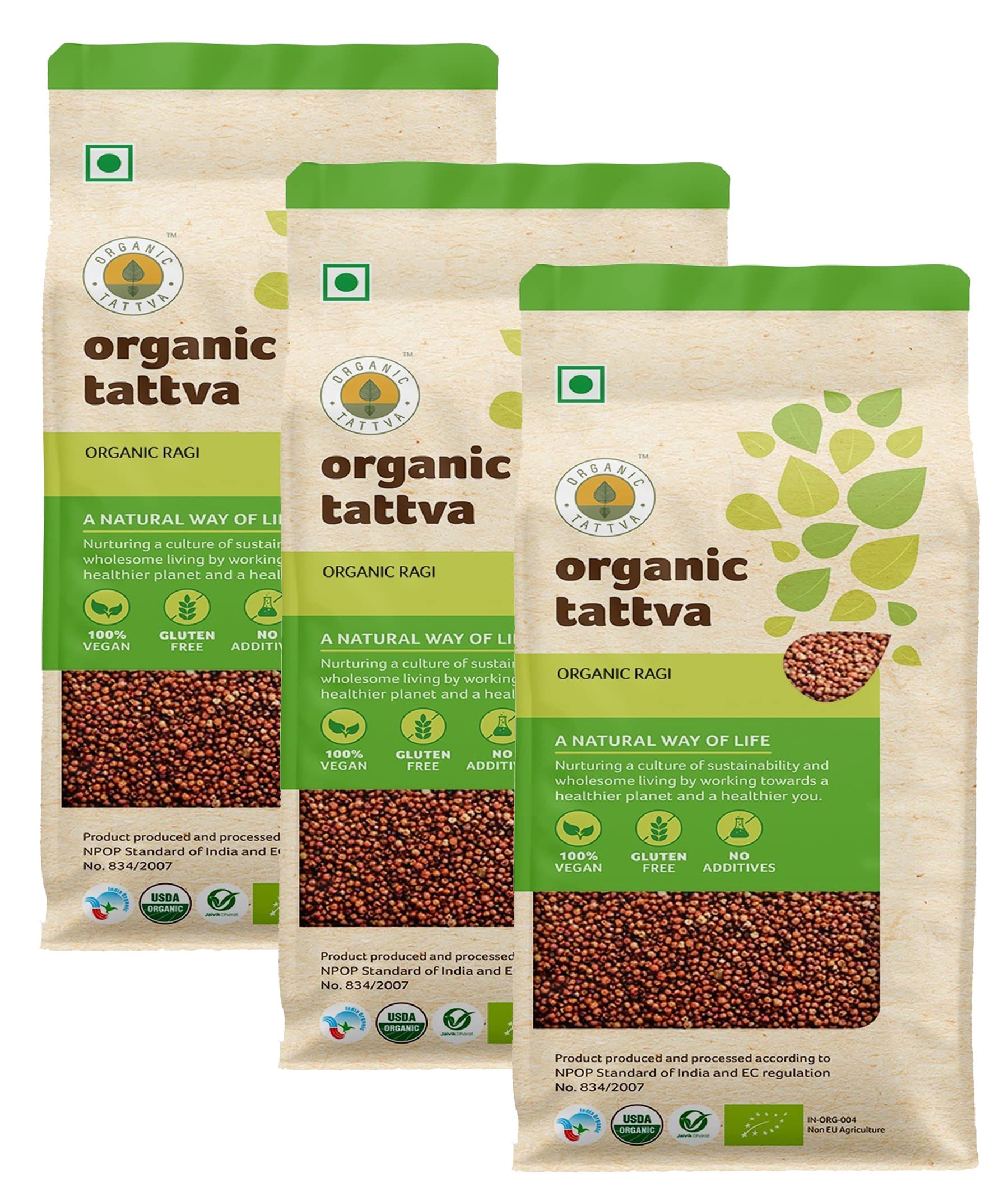 ORGANIC TATTVA,Organic Ragi Whole 500G (Pack Of 3) 100% Vegan,Gluten Free&No Preservatives,1.5 Kilograms (B09SZFRPM9) Amazon Price History, Amazon Price Tracker