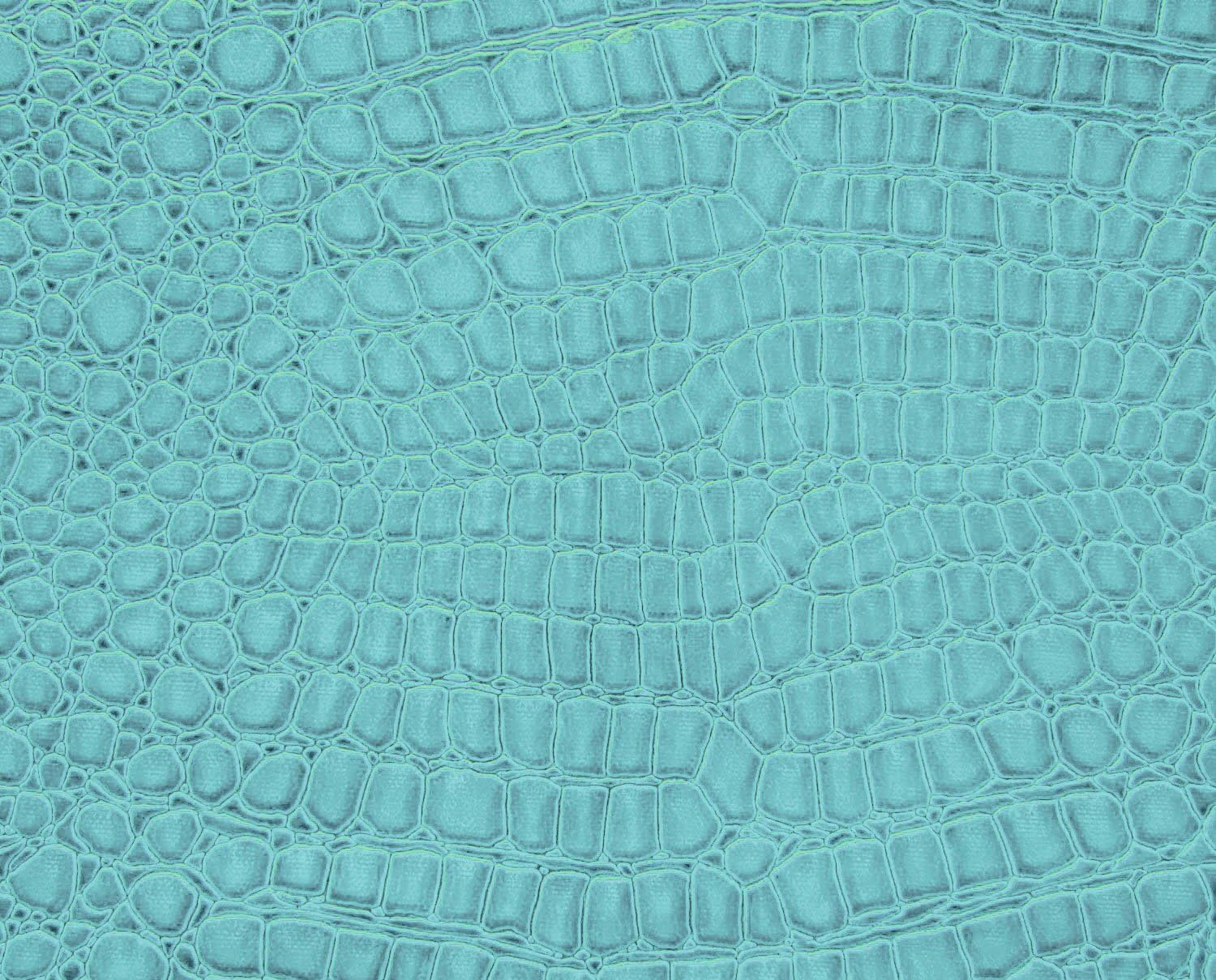Crocodile Aqua Blue Fake Leather Upholstery Vinyl Fabric Per Yard