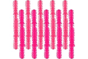 10 Pcs Feather Boas, Pink and Rose Feather Boas for Women Costume Accessories