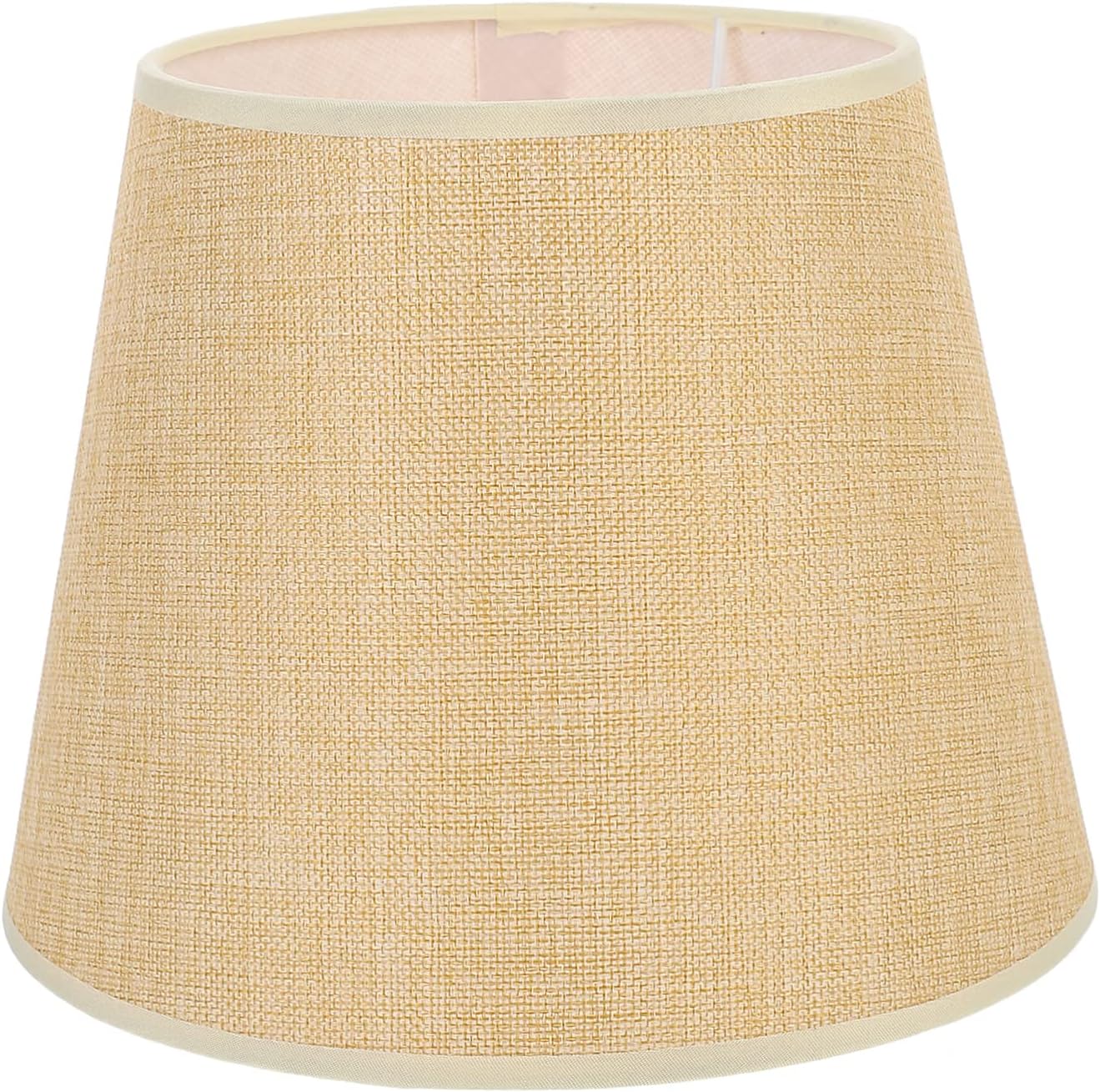 Cloth Light Cover Lampshade Protector for Wall Lamp Round Beige Linen Light Cover for Home Decor