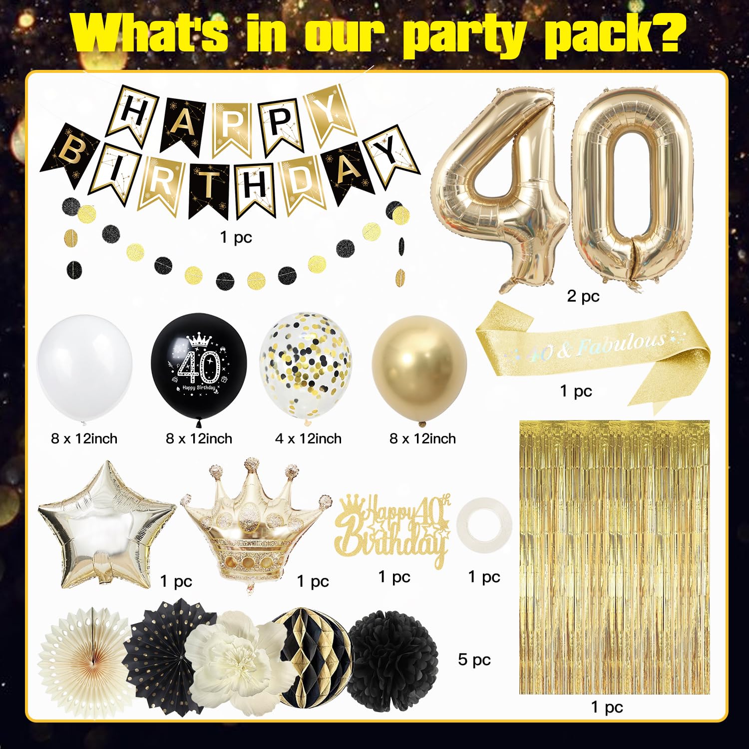 Set Decorativo con Palloncini e Striscione, K per Feste di