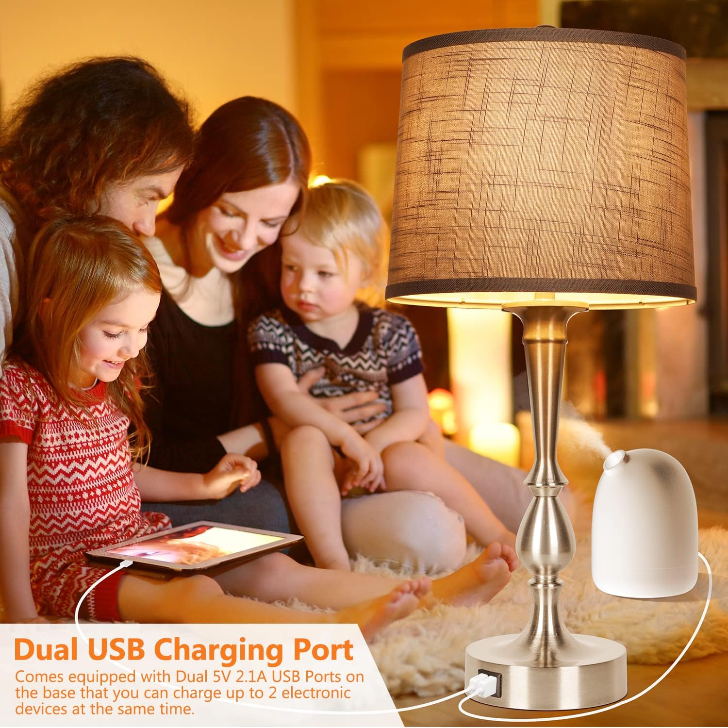 Exсluѕіvе Dіѕсоunt 70% Prісе Touch Control Table Lamp Set of 2,Dual USB Charging Ports, 3 Way Dimmable Nightstand Lamp,Desk Light with Gray Shade, Nickel Finish Modern Bedside Table Lamps for Bedroom Living Room Bulb Included 70% оƒƒ Dіѕсоunt Touch Control Table Lamp Set of 2,Dual USB Charging Ports, 3 Way Dimmable Nightstand Lamp,Desk Light with Gray Shade, Nickel Finish Modern Bedside Table Lamps for Bedroom Living Room Bulb Included