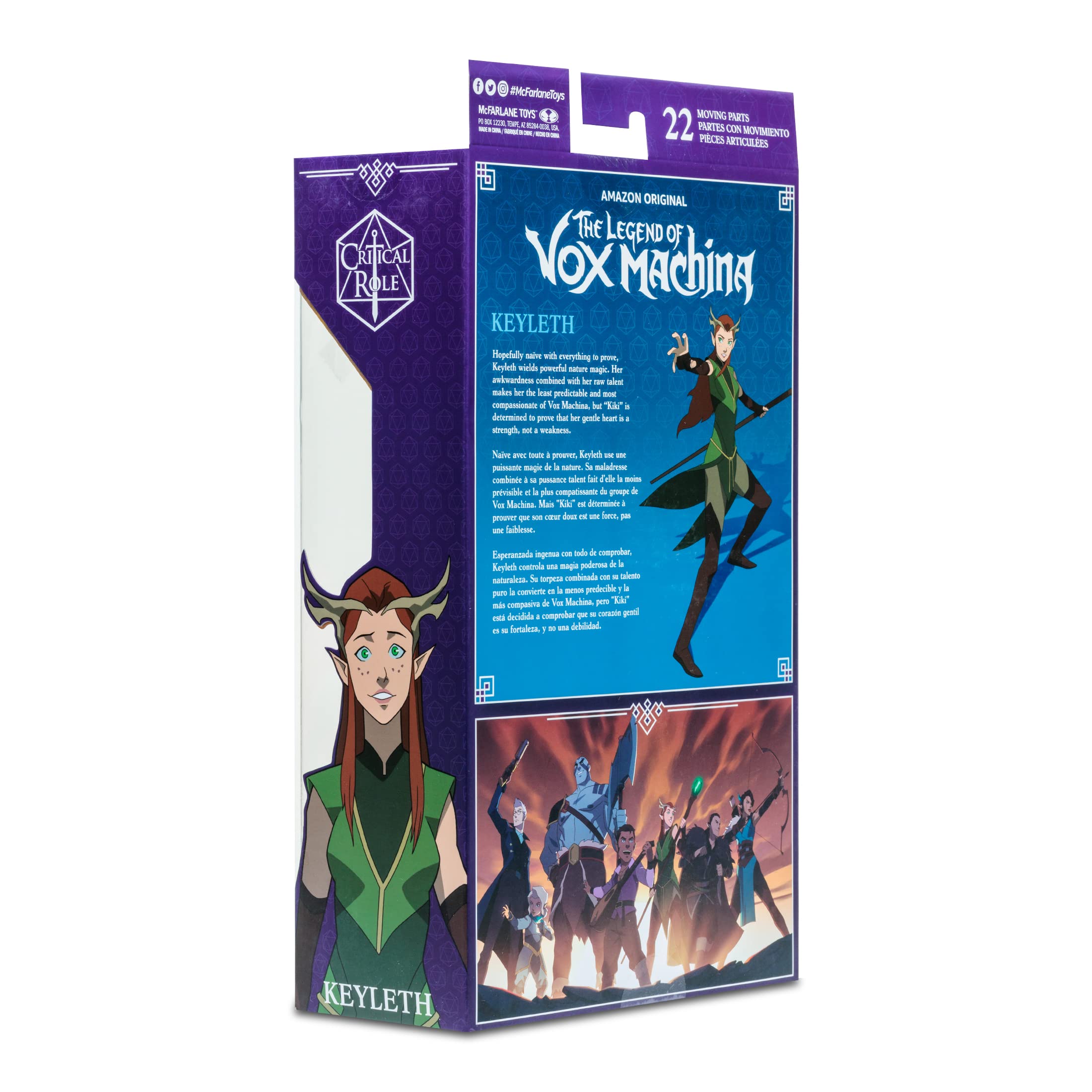 McFarlane Jouets, figurine d'action Critical Role Vox Machina Keyleth de 17,8 cm avec 22 pièces mobiles, figurine de rôle critique de collection avec base de support de collection - À partir de 14 ans