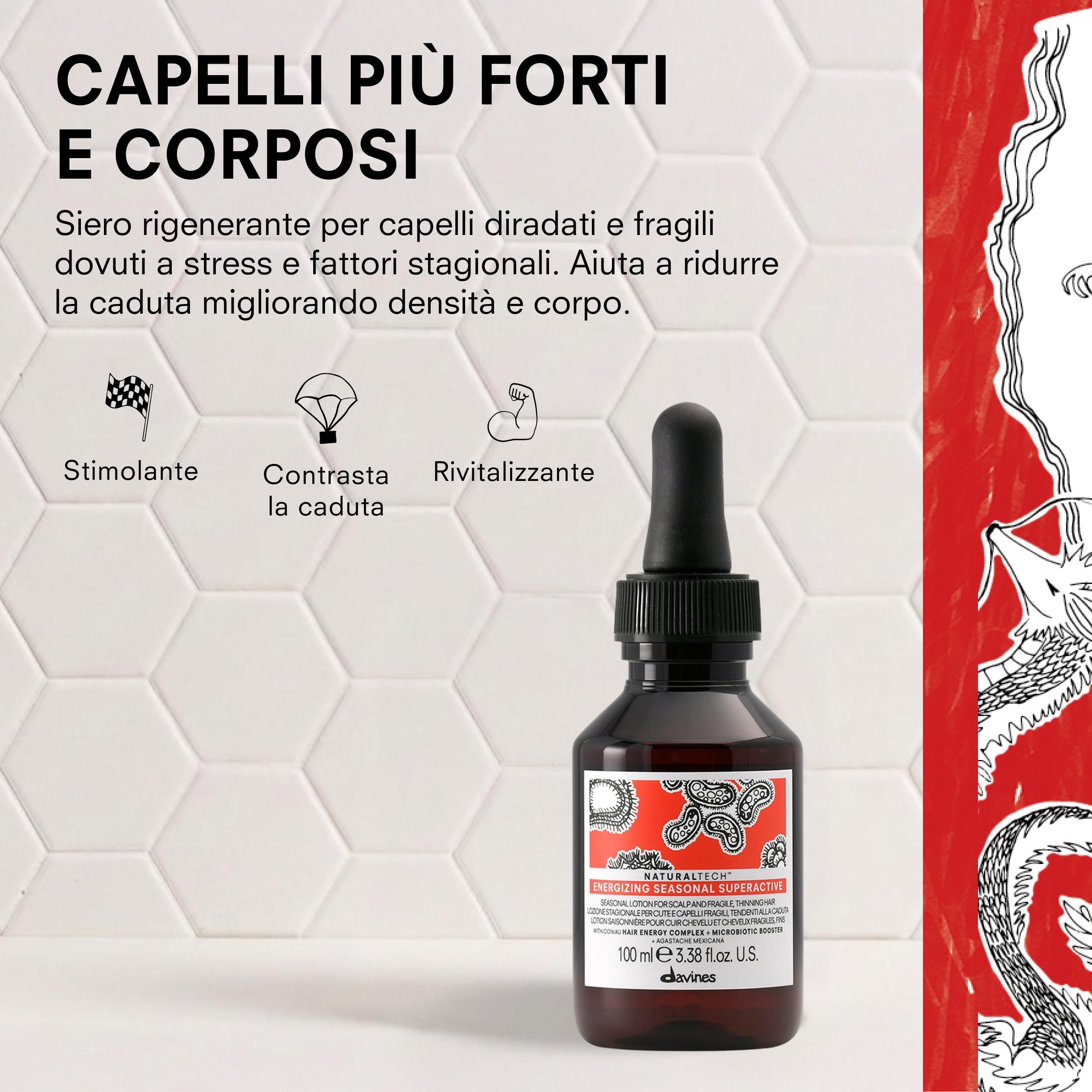 Davines ENERGIZING Seasonal Superactive Lozione per capelli fragili caduta 100 ml