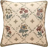 Vista 31 de patdrea Fundas de almohada de diseño floral vintage para sofá, fundas de almohada de lino marrón amarillo con patrón de pájaro y rosa, cojín
