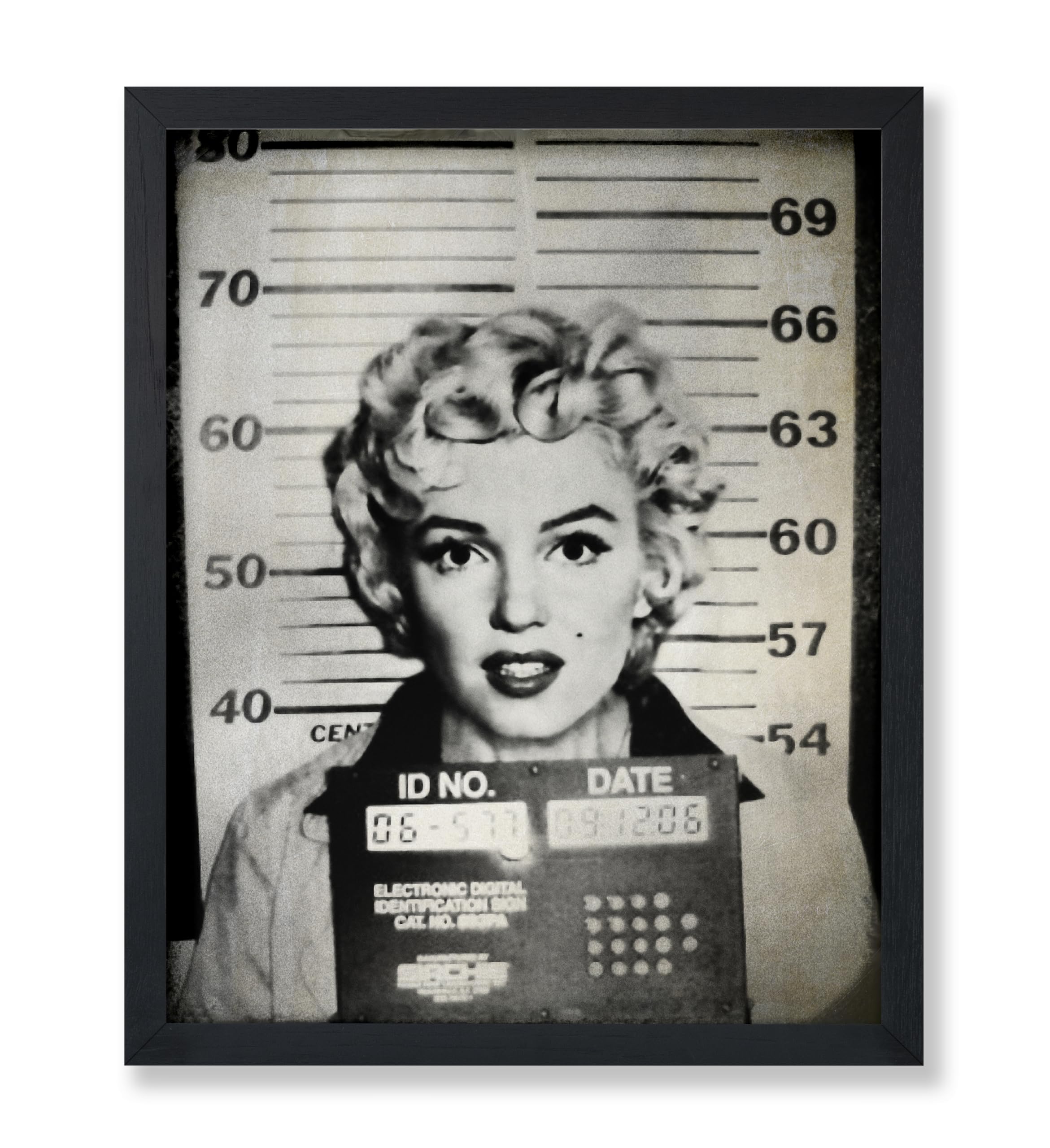 Poster Master Marilyn Mugshot Print - Show Biz Celebrity Photography Art - Gift for Men, Women & Fans - Funny Decor for Living Room, Bedroom or Studio - 8x10 UNFRAMED Wall Art