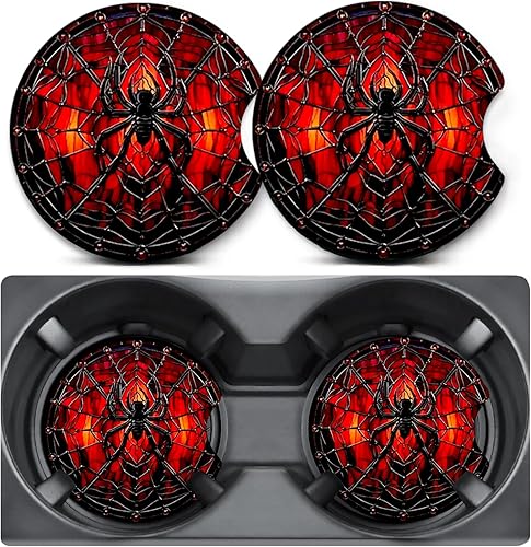 Miniatura 15 de Paquete de 2 posavasos de automóvil para portavasos de automóvil, con bandera de bala, alfombrilla de goma antideslizante de tamaño universal de 12