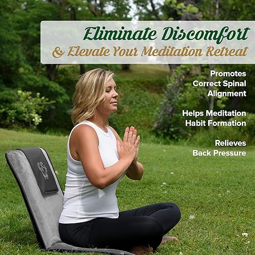 Miniatura 3 de Silla japonesa ajustable para adultos, silla de meditación con respaldo para sentarse, yoga y juegos, silla de piso plegable con 6 posiciones