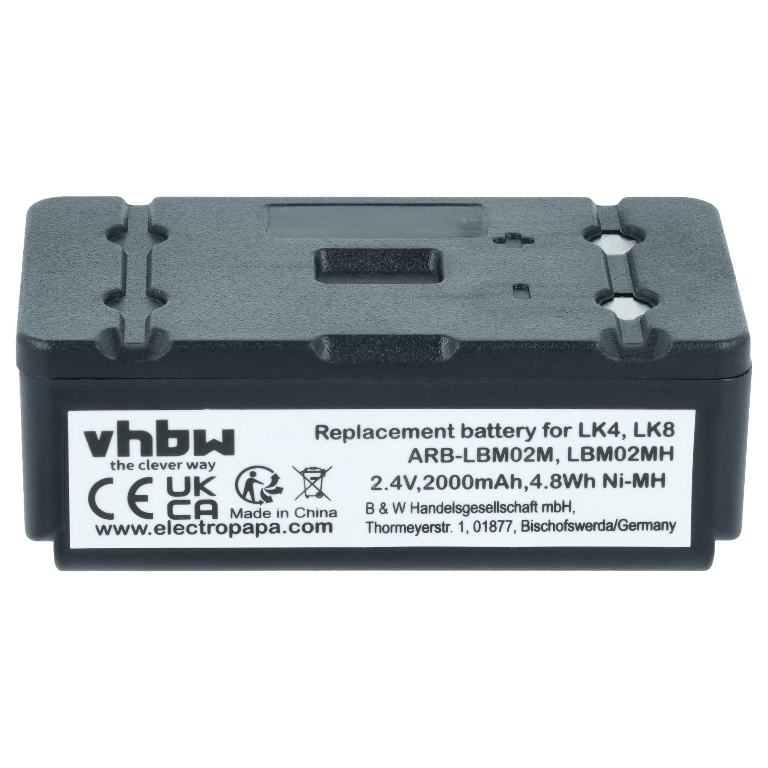 vhbw 5X batería reemplaza Autec ARB-LBM02M, LBM02MH para Mando a Distancia, Control Remoto (2000 mAh, 2,4 V, NiMH)