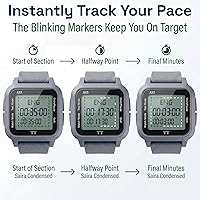 Vista 3 de Reloj de pulsera digital de ritmo fácil de usar autorizado por ACT, incluye botón de modo de prueba con sección preprogramada para ACT y marcador