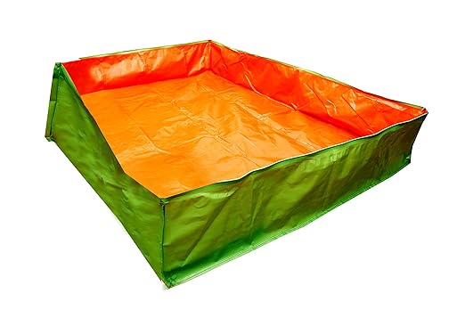 BIO BLOOMS AGRO INDIA PRIVATE LIMITED Plastic Orange Grow Bag for Terrace Planting, (6x4x1 feet, Pack of 1)