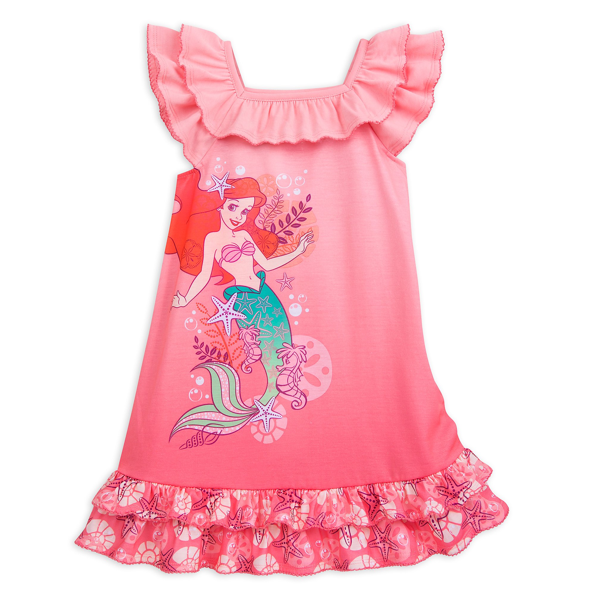 Disney Ariel Nightshirt for Girls Size 5/6 Multi