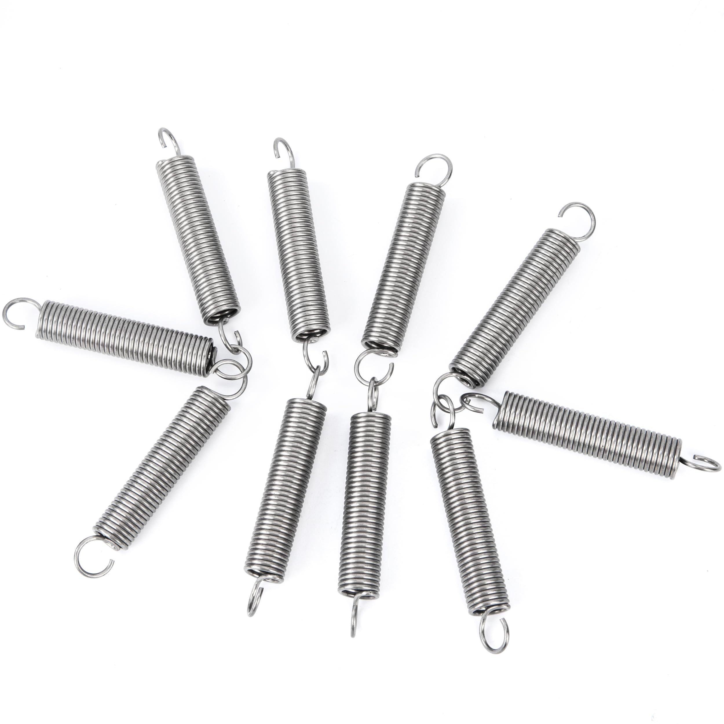 Sprężyny przedłużające 60 mm Sprężyny naciągowe z hakiem Sprężyna ze stali nierdzewnej Średnica zewnętrzna 10 mm Drut 1,2 mm Siła Sprężyna 3,16 kg 10 sztuk