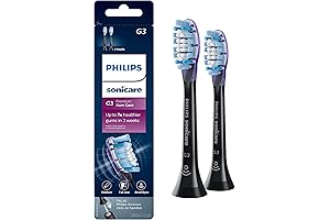 Philips Sonicare Genuine G3 Premium Gum Care Replacement Toothbrush Heads, 2 Brush Heads, Black
