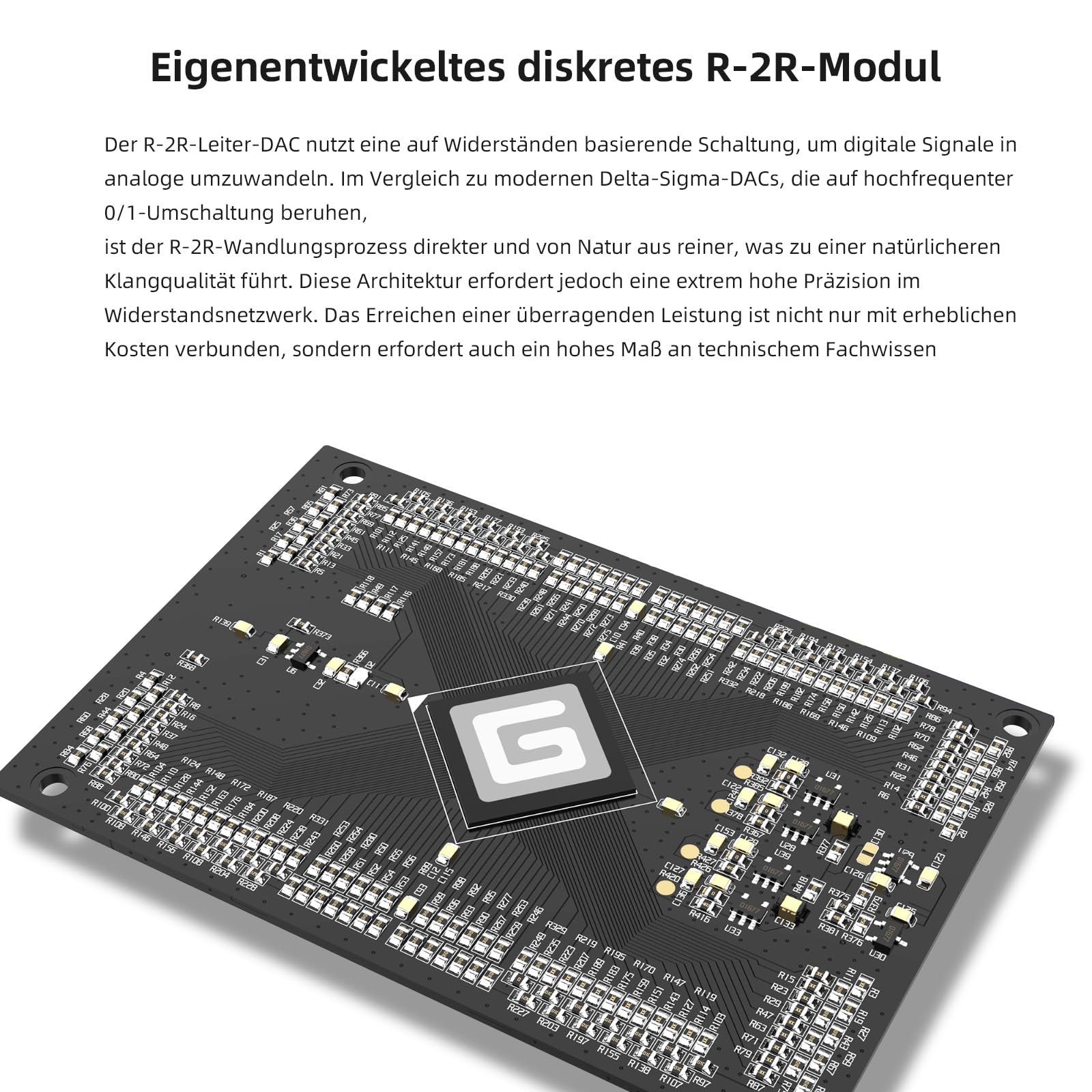 Gustard Audalytic DR70N R2R DAC | Nativer 1-Bit DSD512 PCM768kHz | USB,Optisch,Koaxial x2,LAN-Eingang | Vollständig diskreter symmetrischer Digital-Analog-Wandler | Netzwerk-Streaming-Decoder(Schwarz)