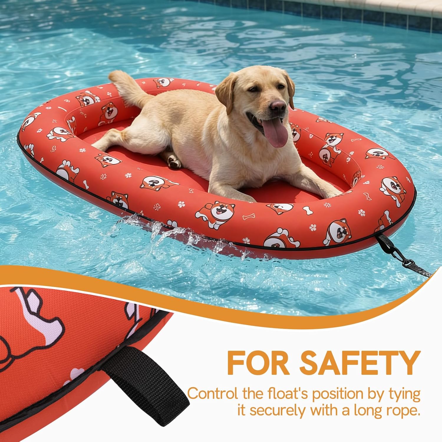 Dog Pool Float, Dog Pool Floats for Small, Medium and Large Dogs, Inflatable Pet Swimming Floats for Pool Lake Camp