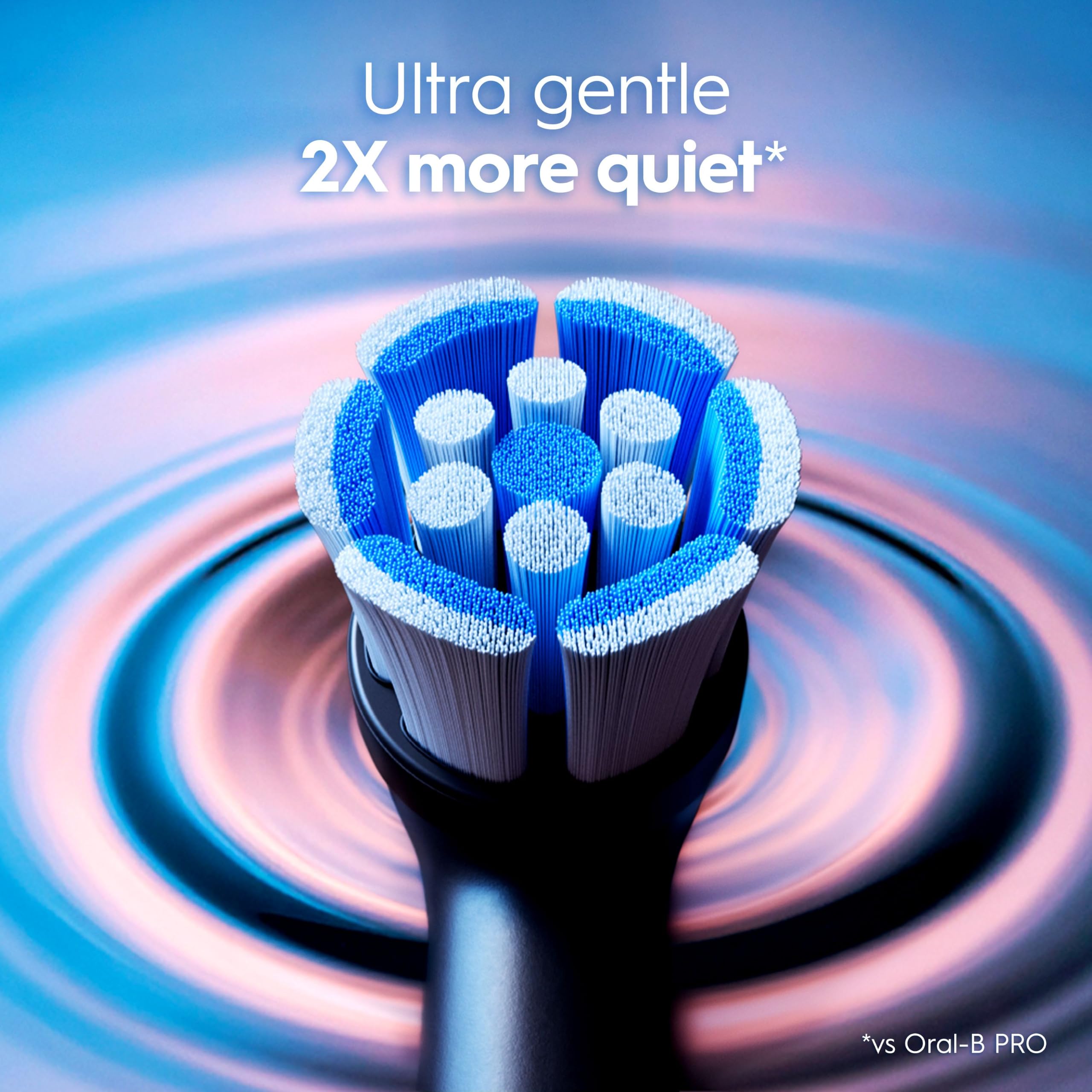 Oral-B iO Série 2 Brosse à Dents Électrique Rechargeable Noir Nuit avec 1 Tête de Brosse Soin Doux - Capteur de Pression Automatique pour Protéger Les Gencives - 3 Modes - Minuterie 2 Min