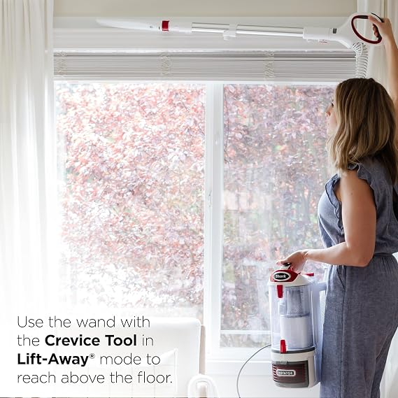 Shark Rotator Lift-Away Upright Vacuum with HEPA Filter, White/Red, NV501