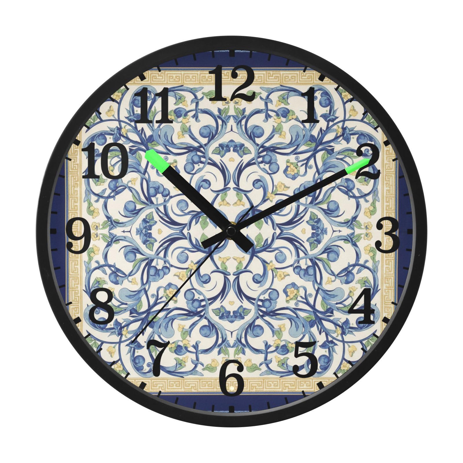 Horloge lumineuse GuoChe silencieuse à piles 30,5 cm pour maison