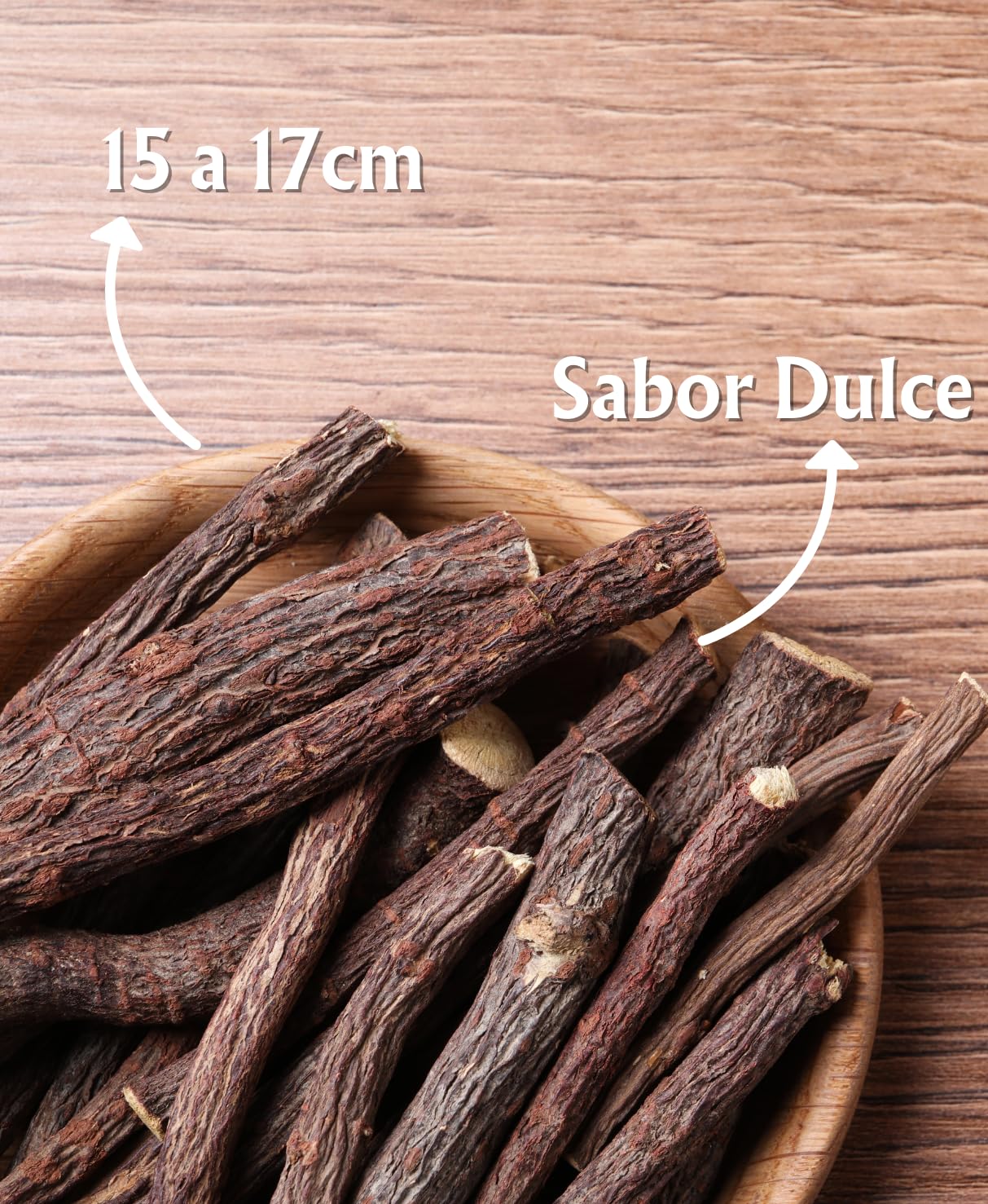 Regaliz de Palo Seca - Bolsa de 100 gr de Regaliz de Palo - Paloduz - Palos de Regaliz - Regaliz Palo Deshidratada - Producido en España