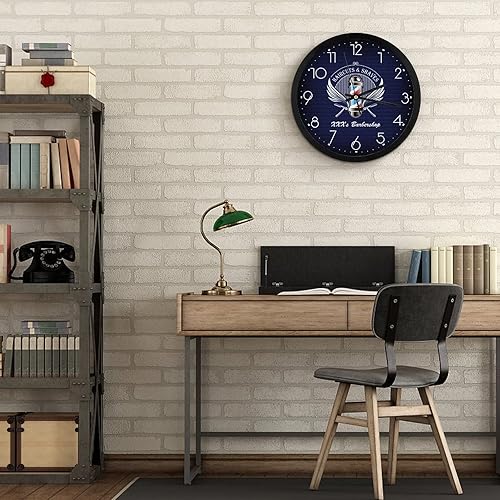 Miniatura 7 de Reloj de pared personalizado de peluquero de 10 pulgadas, añade tu diseño, reloj de pared personalizado silencioso sin tictac, reloj de pared