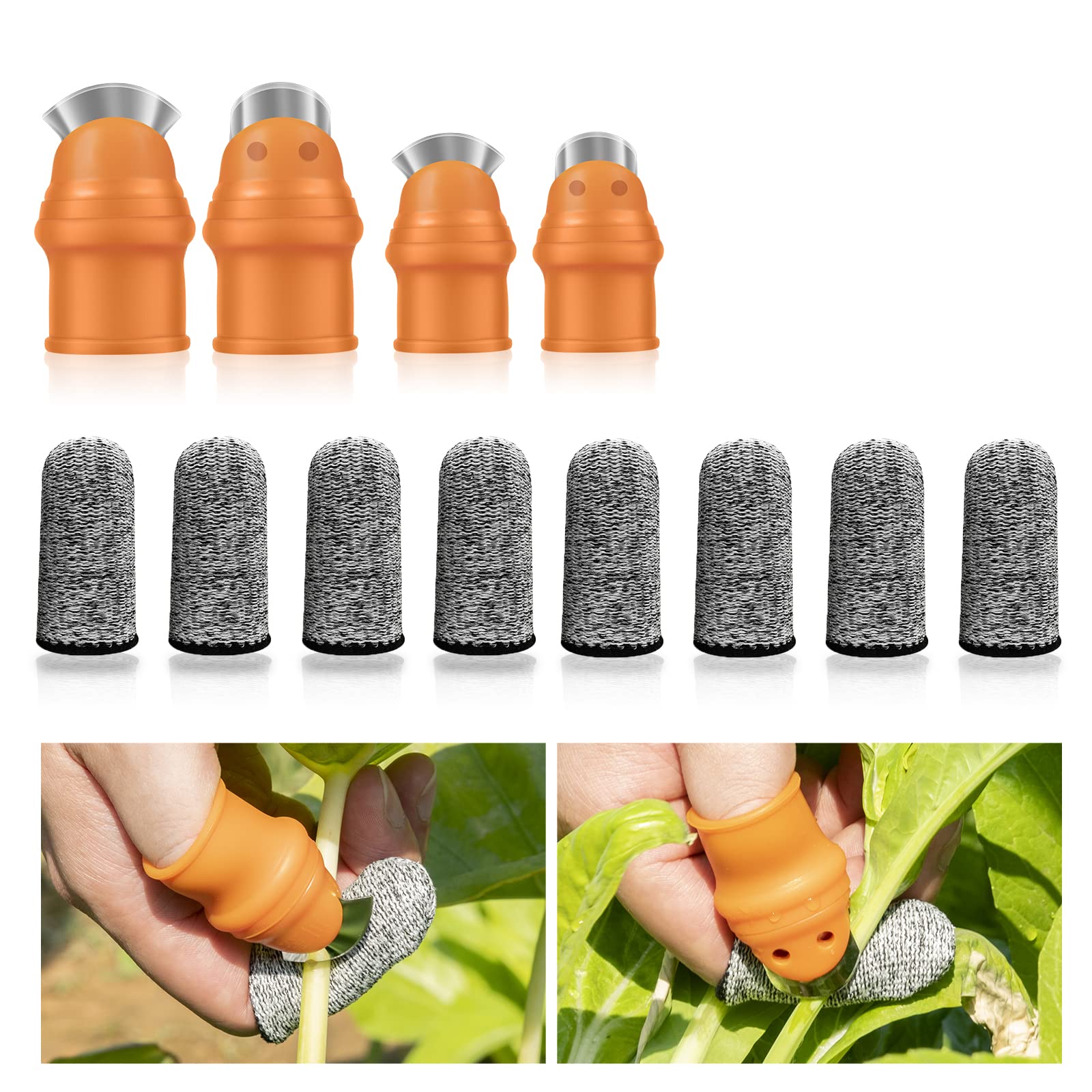 DEVENTORZ 親指カッター 指保護サック【12点セット】野菜カッター 耐切…