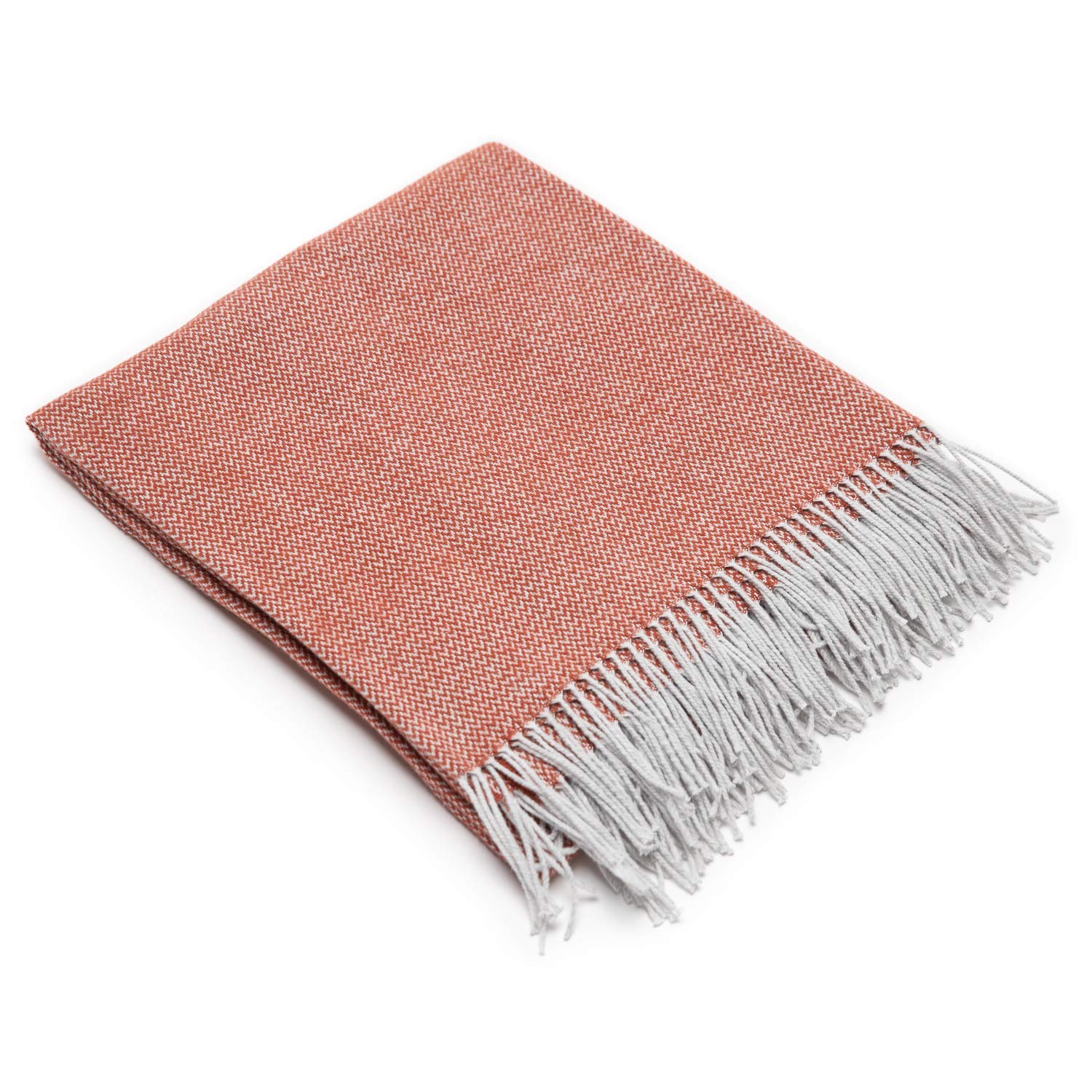 WoolMe THROW TERRA COTA VALERIA, 130 x 170 cm, MADE IN EUROPE