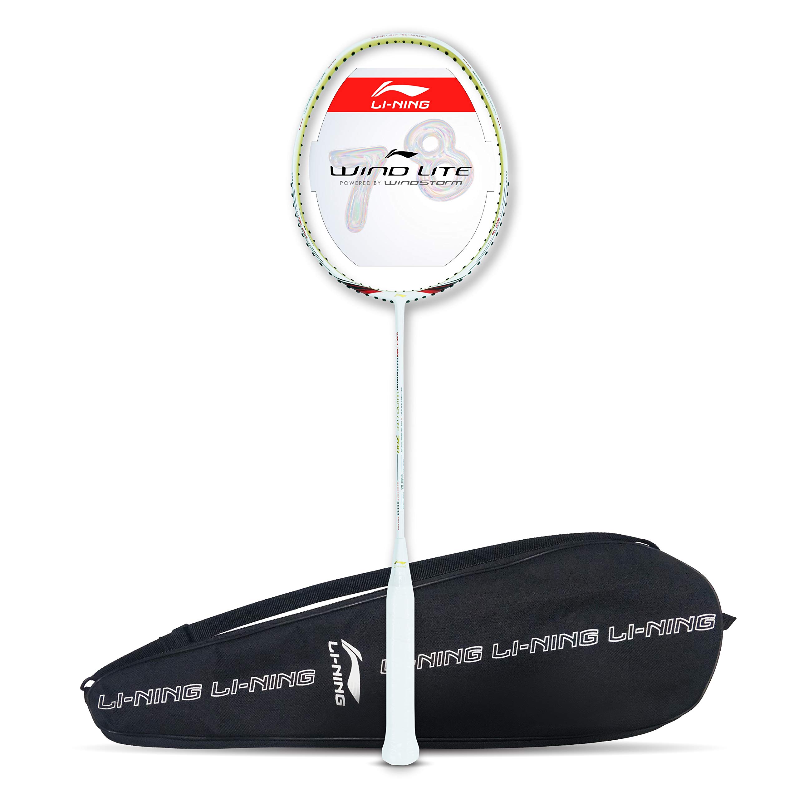 Li-Ning Wind Lite 700 Carbon Fibre Unstrung Badminton Racket with Full Cover, White/Red, s1 (B08PD7ZMNW) Amazon Price History, Amazon Price Tracker