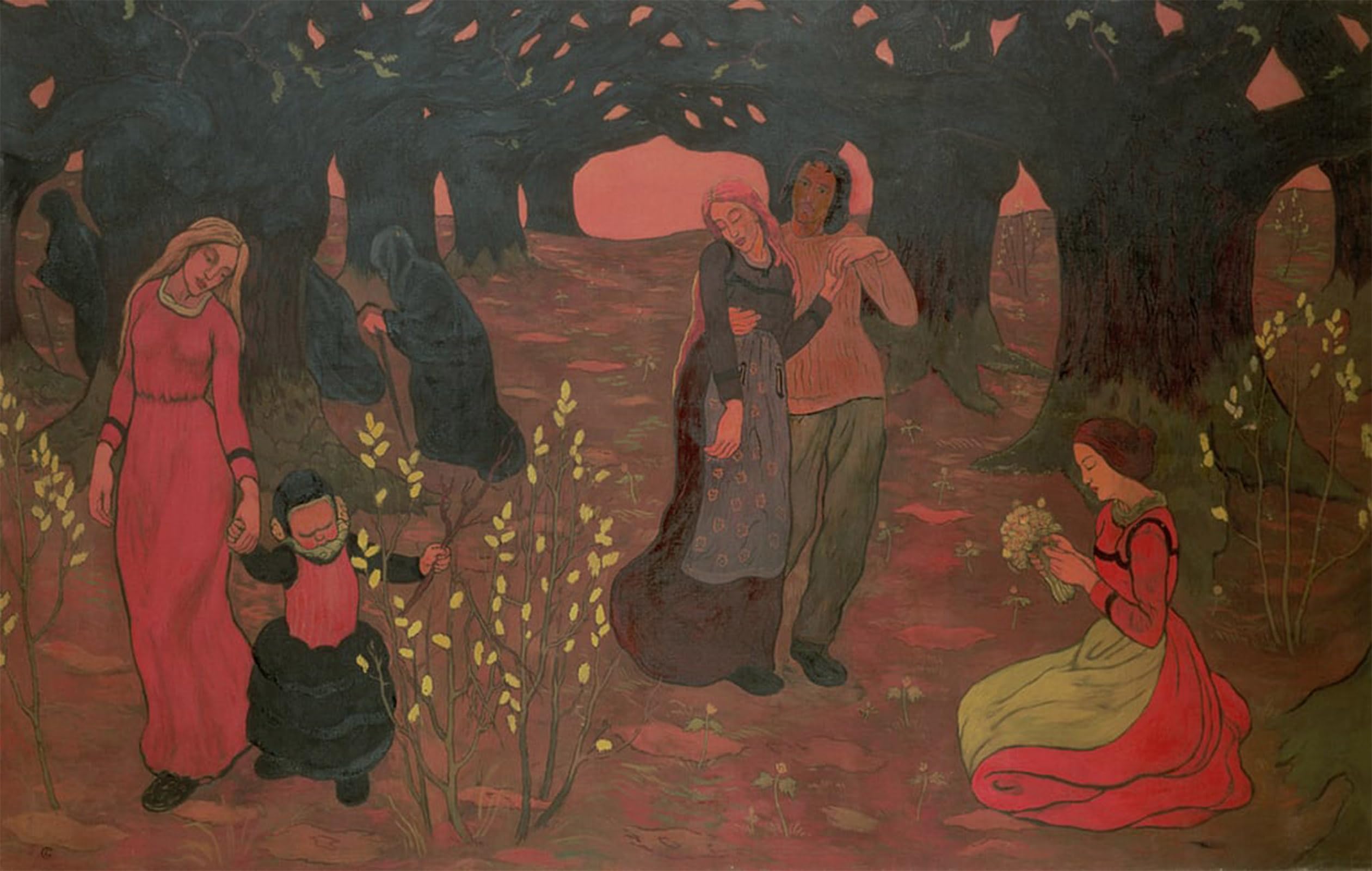 POSTERIIk Famous Modern Artwork Art Mural the Ages of Life by Georges Lacombe Oil Paintings Pictures for Home Decor 60x90cm