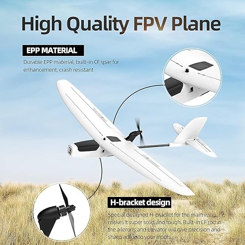 Miniatura 6 de ZOHD Drift FPV Avión de entrada FPV Drone RC para adultos con envergadura de 34.252 in, avión RC fácil de controlar para principiantes (versión PNP,