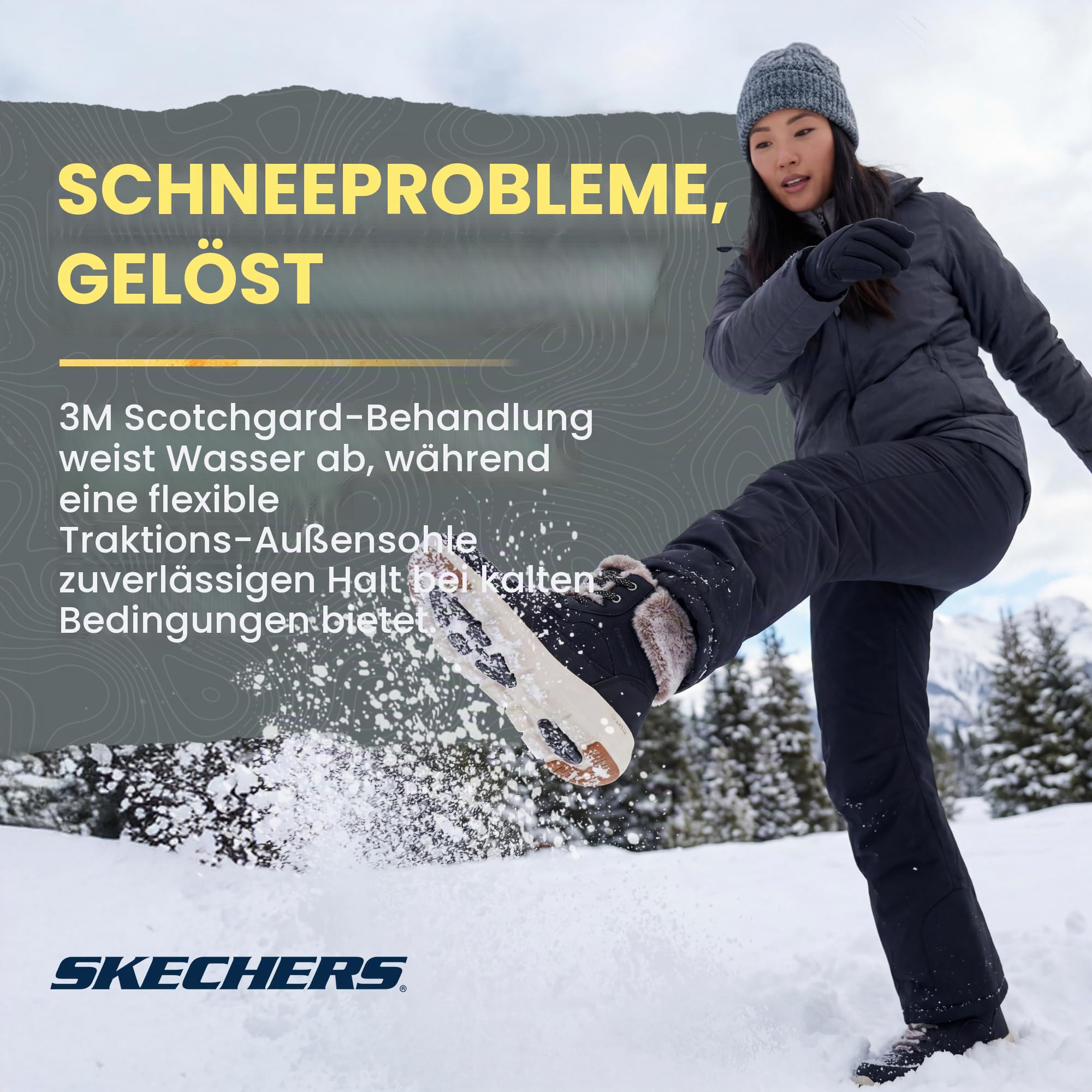 Skechers Damen Glacial Ultra Mountain MuseStiefelette