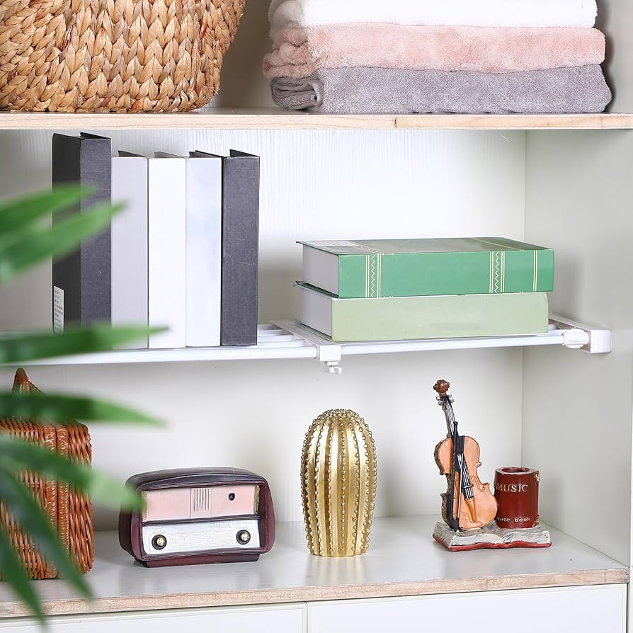 Amazon.com: Geetery 4 Pcs Closet Tension Shelf Metal