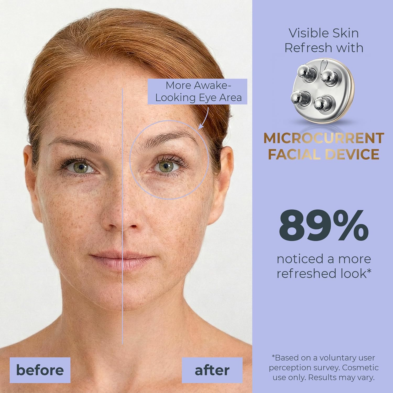 Microcurrent Facial Device, Face Massager Tool, Eye and Neck Massager, Face Roller, Beauty Tools for Relaxing Facial Massage and Skin Care Routine, Gold Color - Image 6