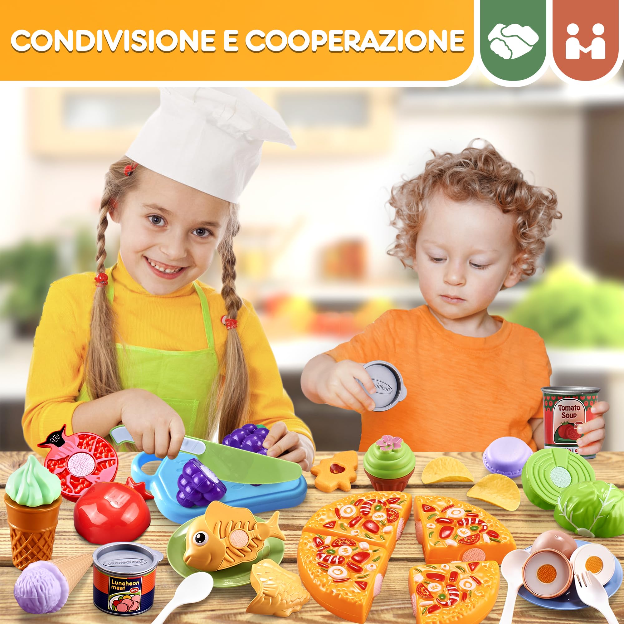 Accessori Cucina Bambini COSTWAY Set Da Cucina In Legno Per