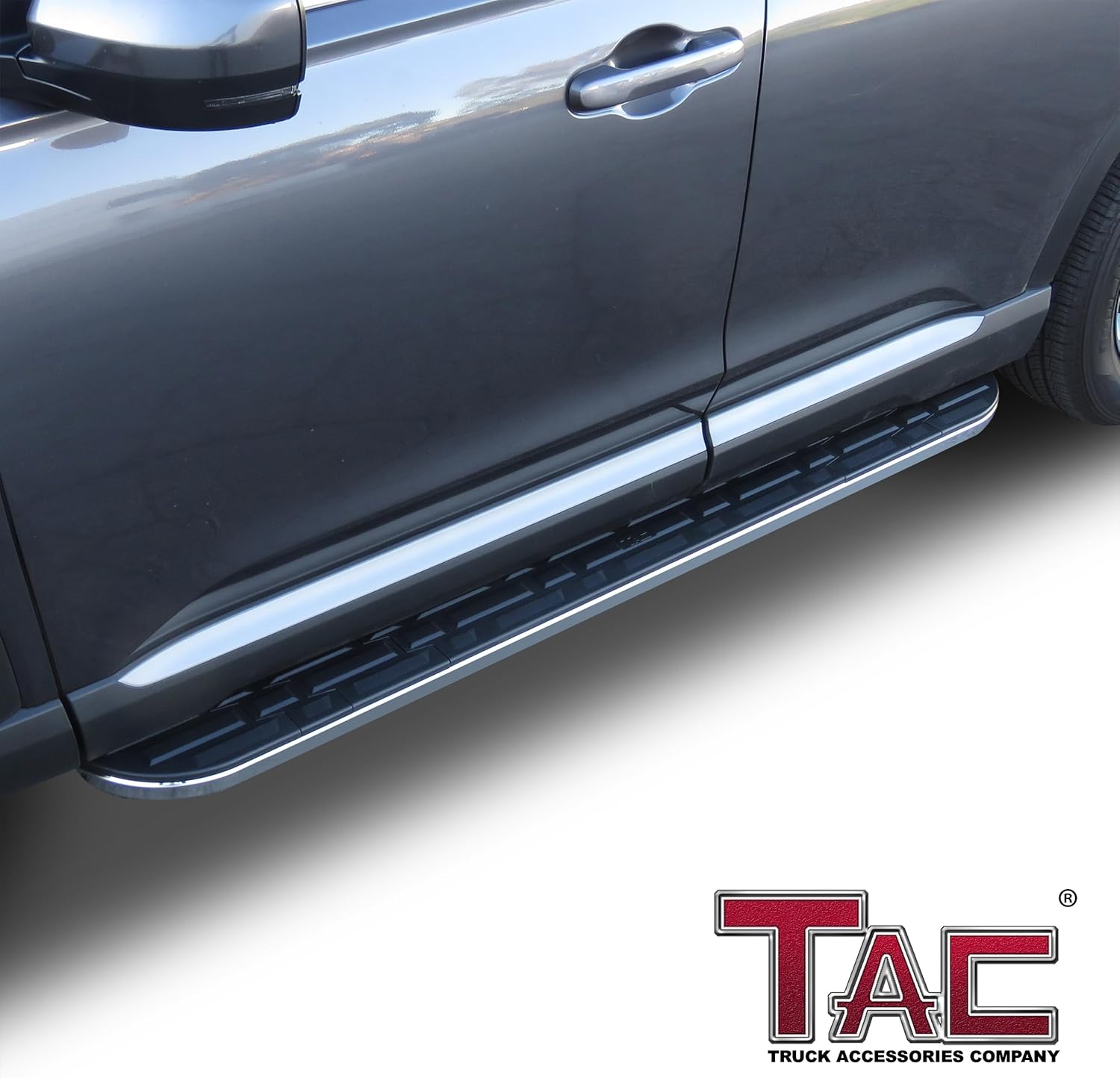 TAC Cobra Running Boards Compatible with 2023-2026 Honda Pilot SUV Side Steps Nerf Bars Step Rails Aluminum Black Off-Road City Exterior Accessories 2 Pieces one Pair