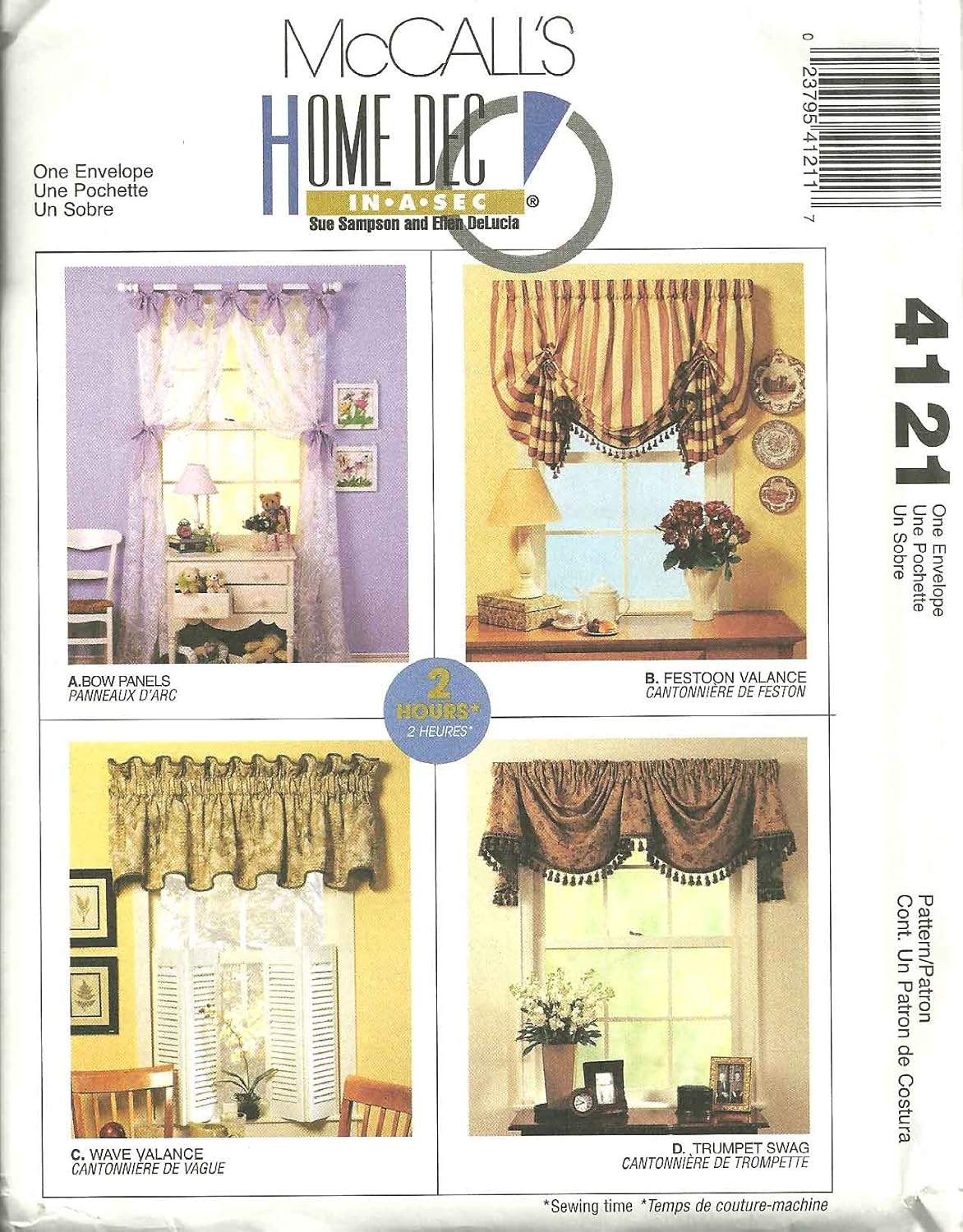 Bow Panel, Festoon Valance, Wave Valance And Trumpet Swag