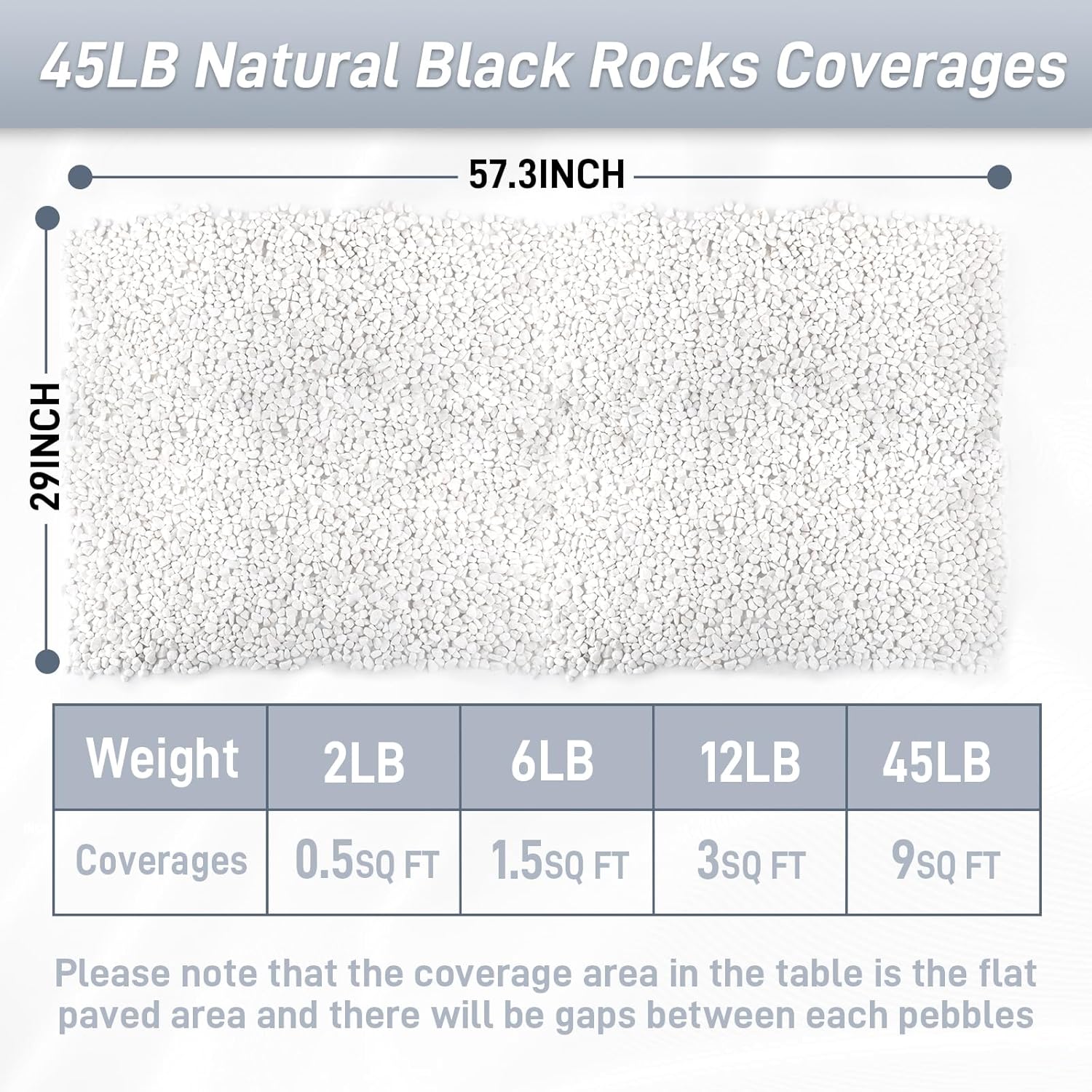 45LB Natural White Rocks, 1/4"-3/4" Garden River Rock,Decorative Pebbles Aquarium Gravel for Indoor Plants Garden Landscaping Terrarium Fish Tank and Outdoor Decoration