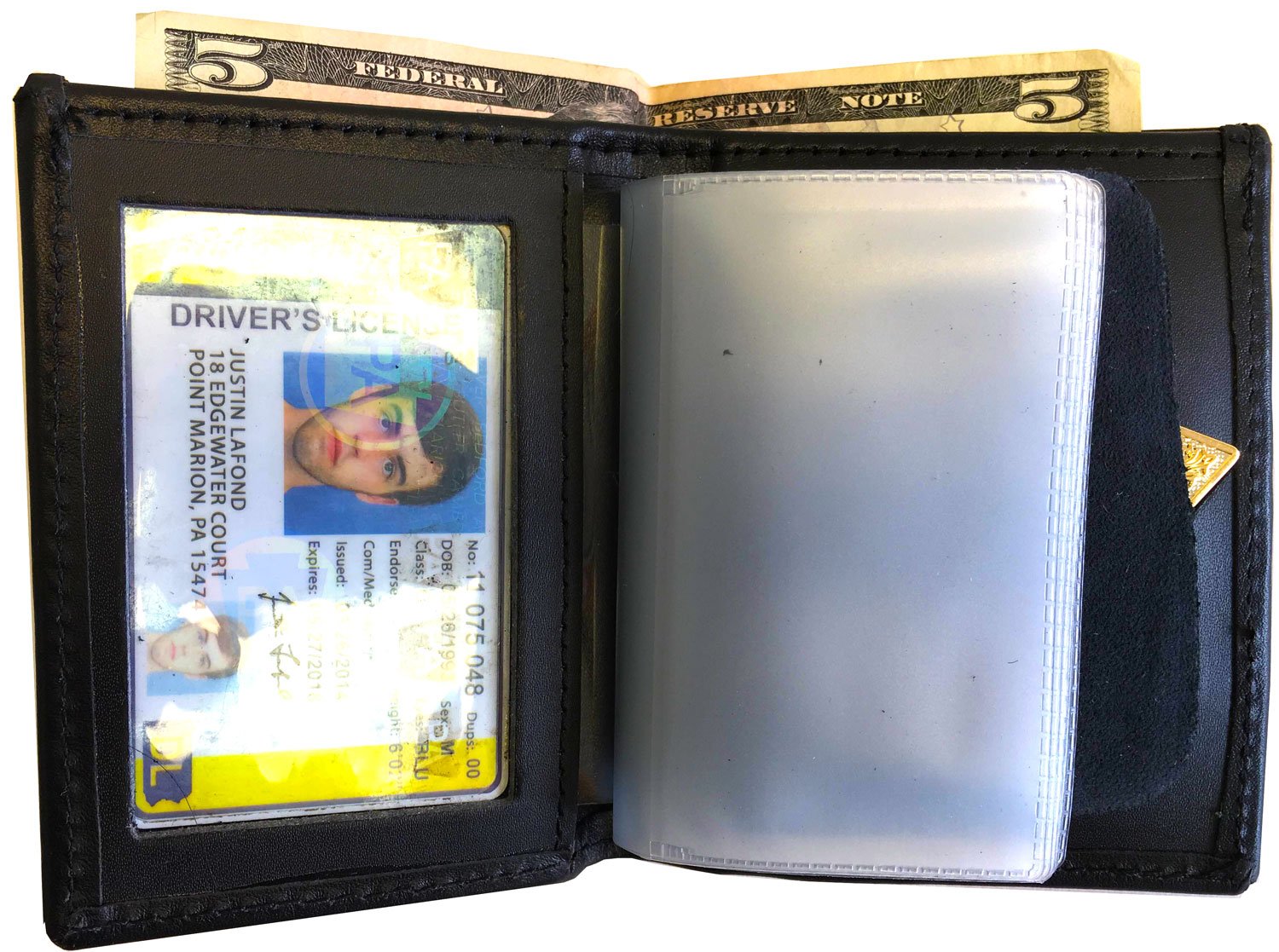 Hero's Pride Bi-Fold Recessed 7 pt Star Wallet CDCR