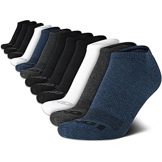 AND1 Mens Low Cut Socks - 12 Pack Performance Stretch Athletic Compression Sock for Men - Sports No Show Socks (6-12.5)