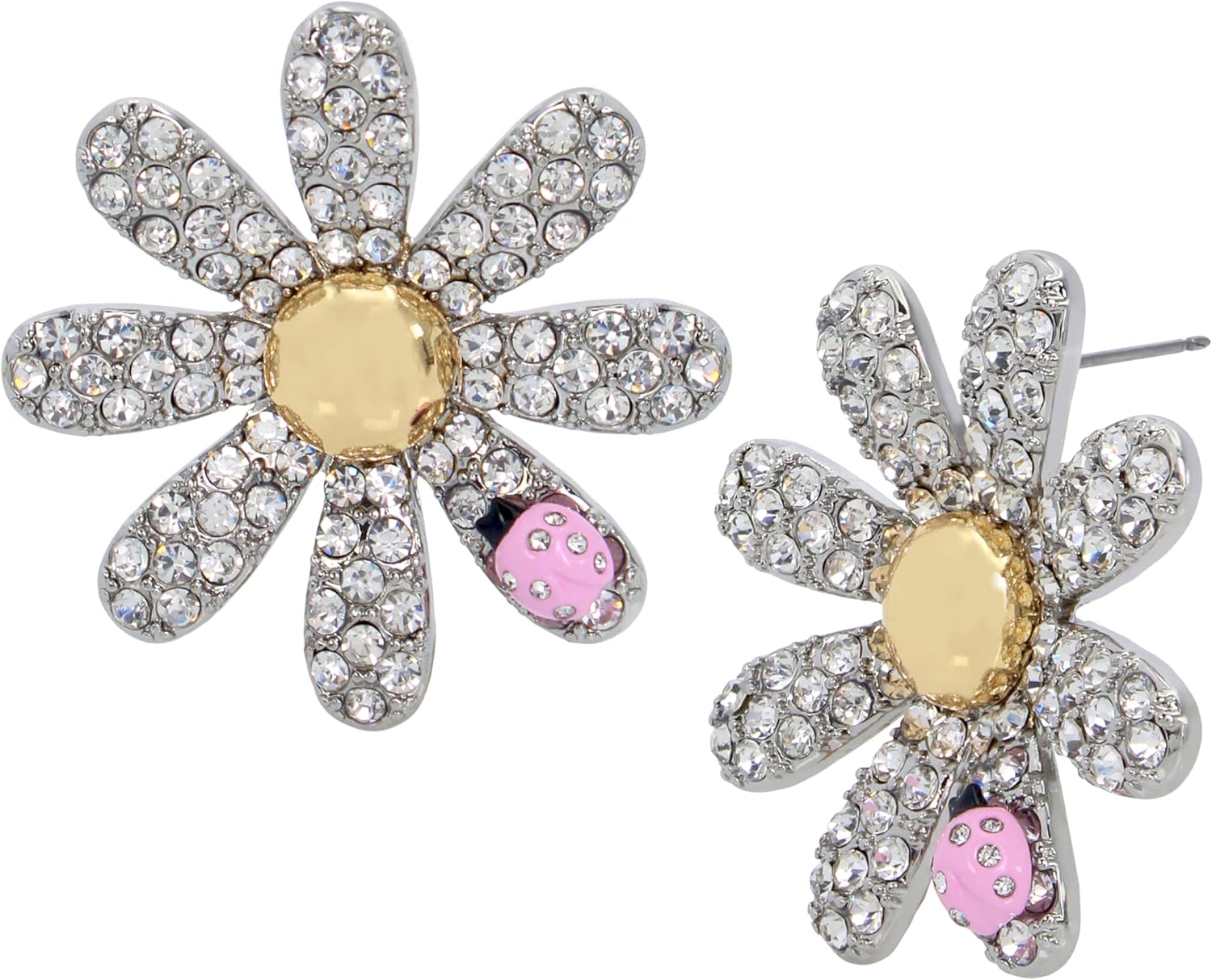 Betsey Johnson Womens Daisy Post Earrings