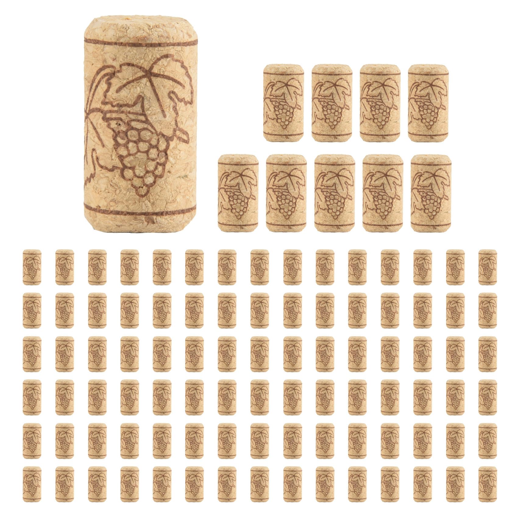 Buerjia Wood Color Wine Corks, Wooden Cork Wine Bottles Cork For Natural Corks Cork For Wooden Wine Corks For Diy, Decoration And Hobbies