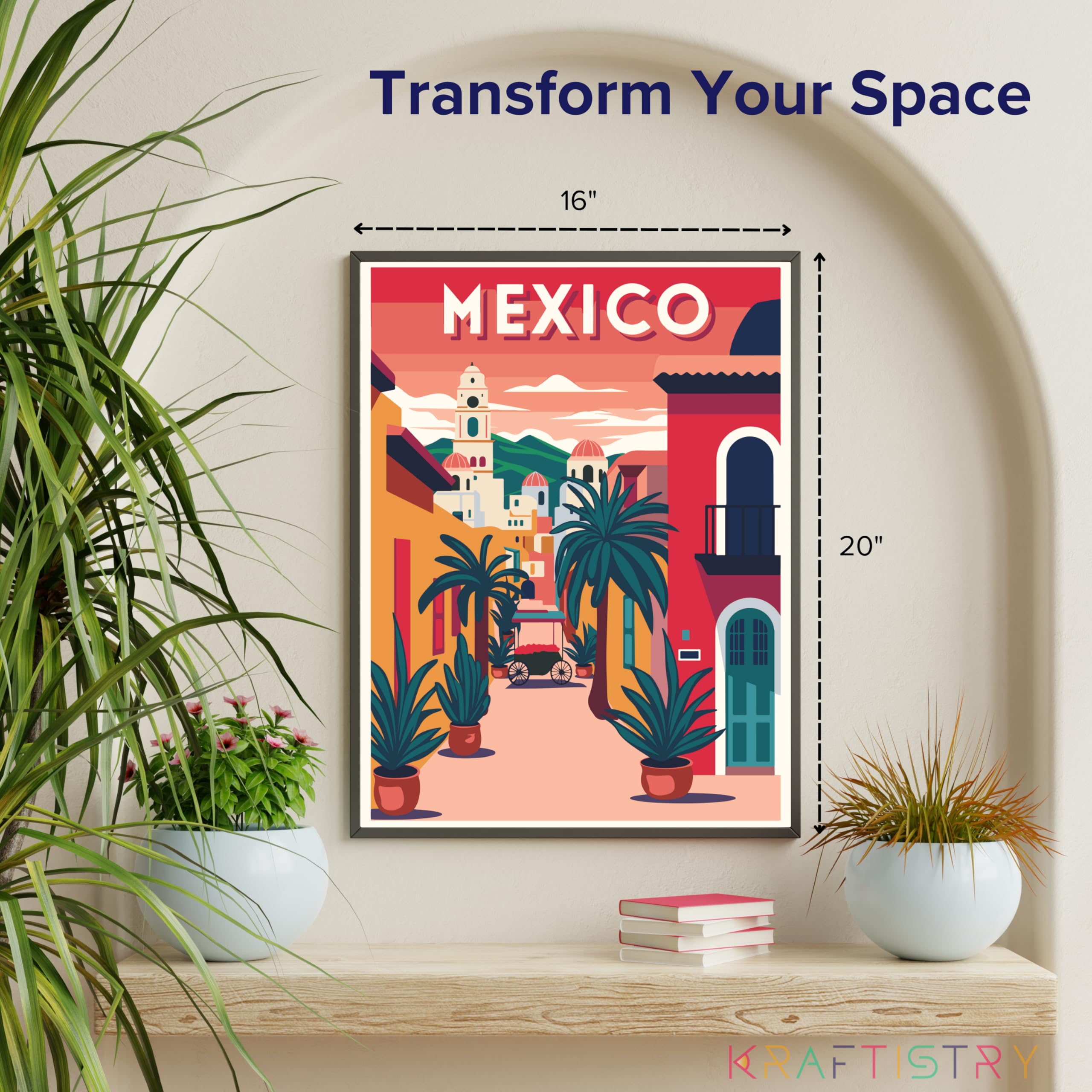 Kit De Pintura Por Números De Montañas – Lienzo 16x20 Pulgadas Con Acrílicos Y Pinceles Para Adultos Y Niños